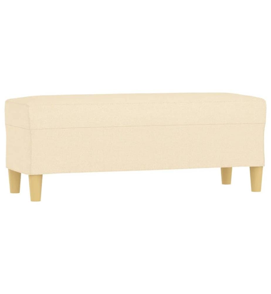 Banc Crème 100x35x41 cm Tissu