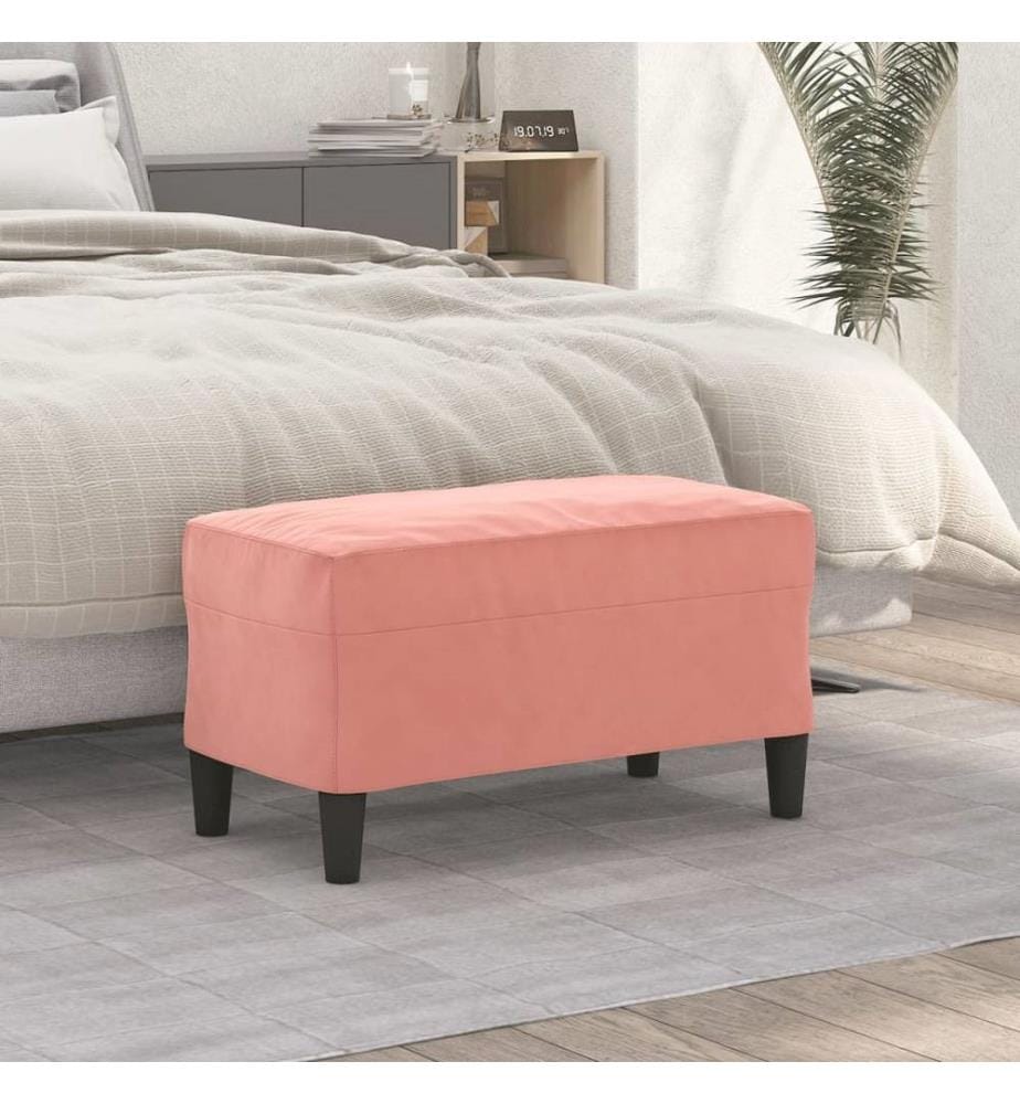 Sitzbank Rosa 70x35x41 cm Samt