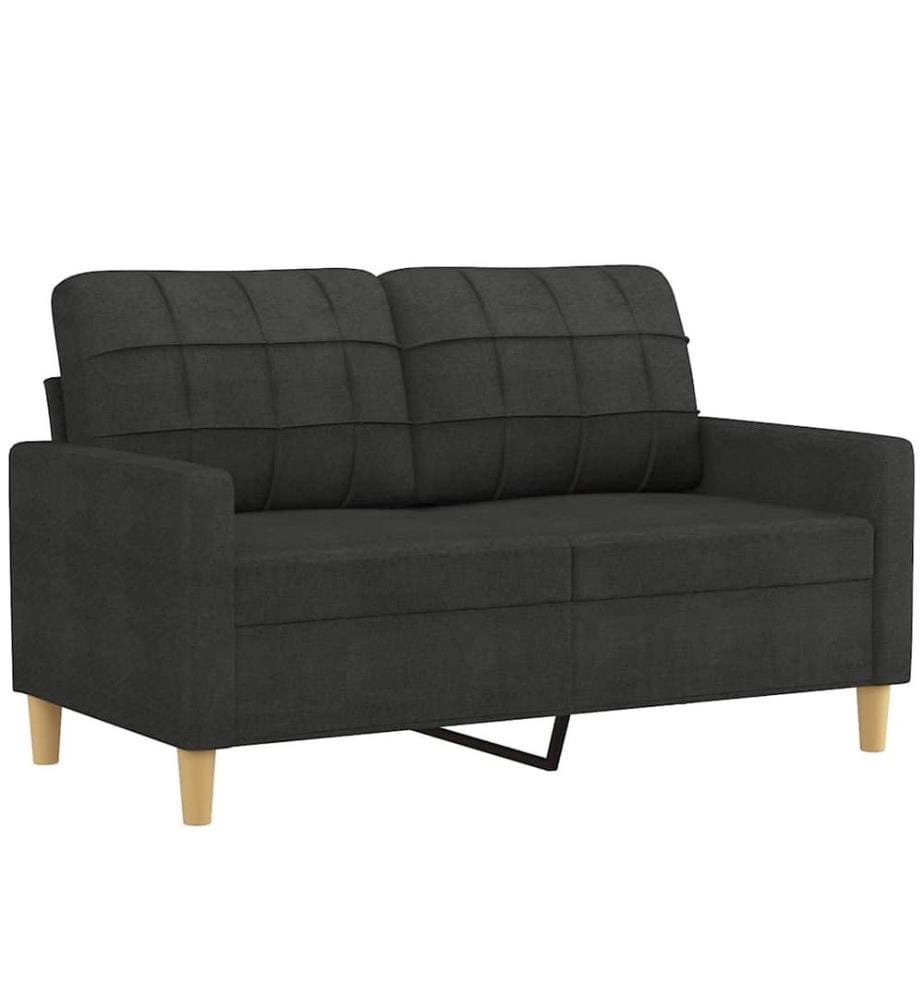 2-Sitzer-Sofa Schwarz 120 cm Stoff