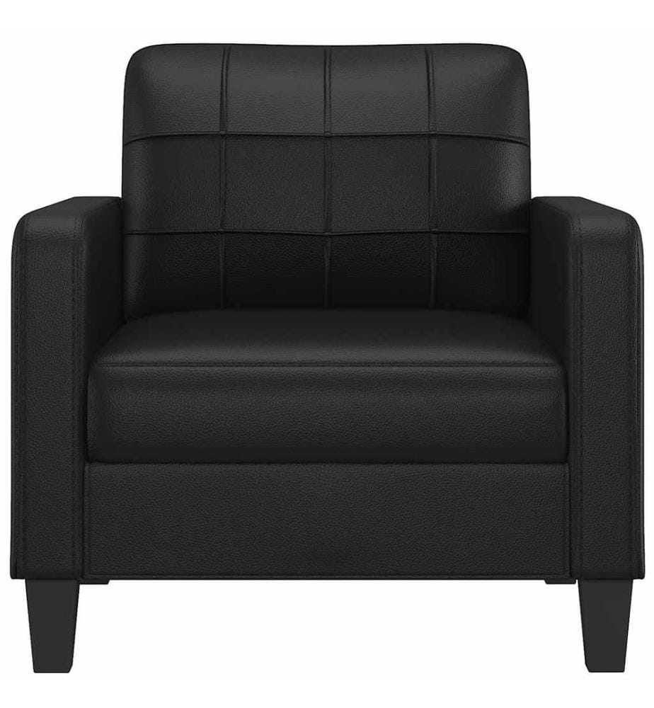 Sessel Schwarz 60 cm Kunstleder
