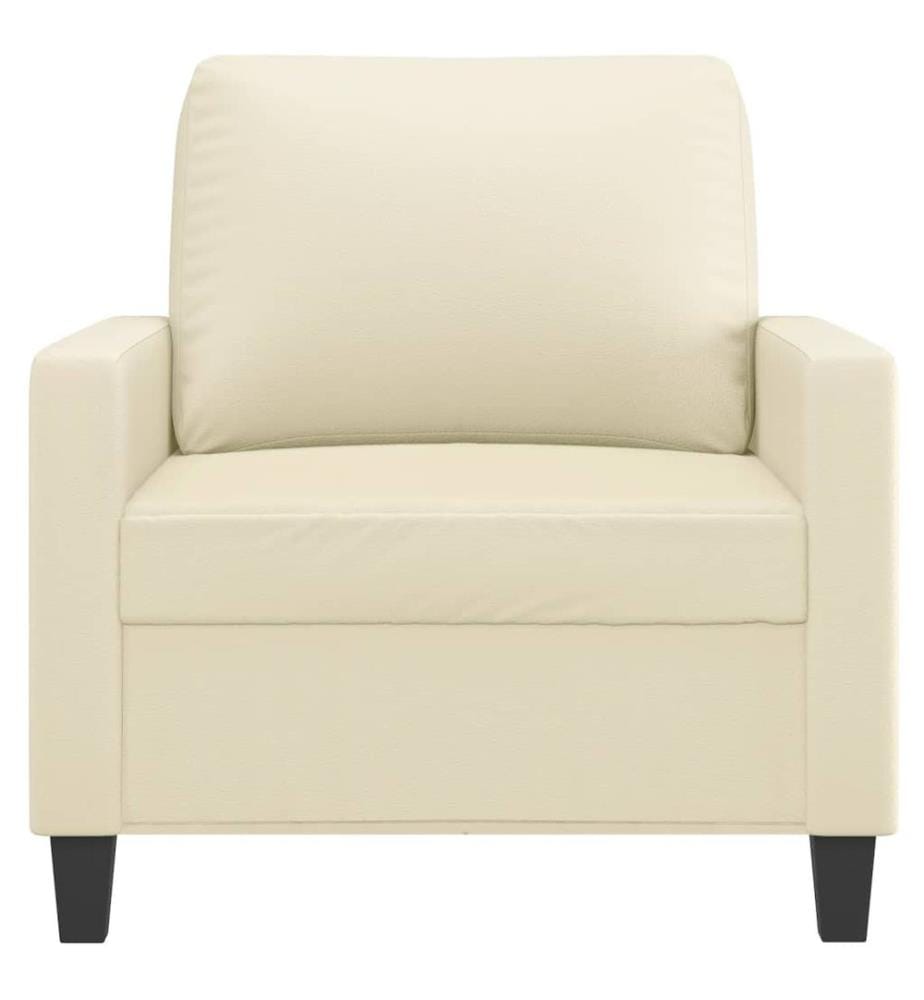 Sessel Creme 60 cm Kunstleder