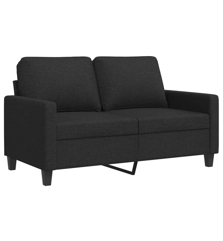 2-Sitzer-Sofa Schwarz 120 cm Stoff