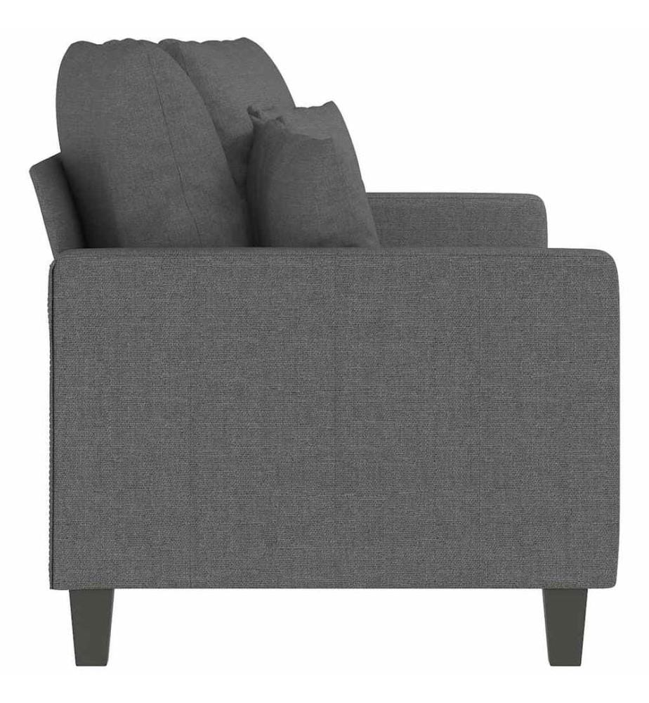 2-Sitzer-Sofa Dunkelgrau 140 cm Stoff