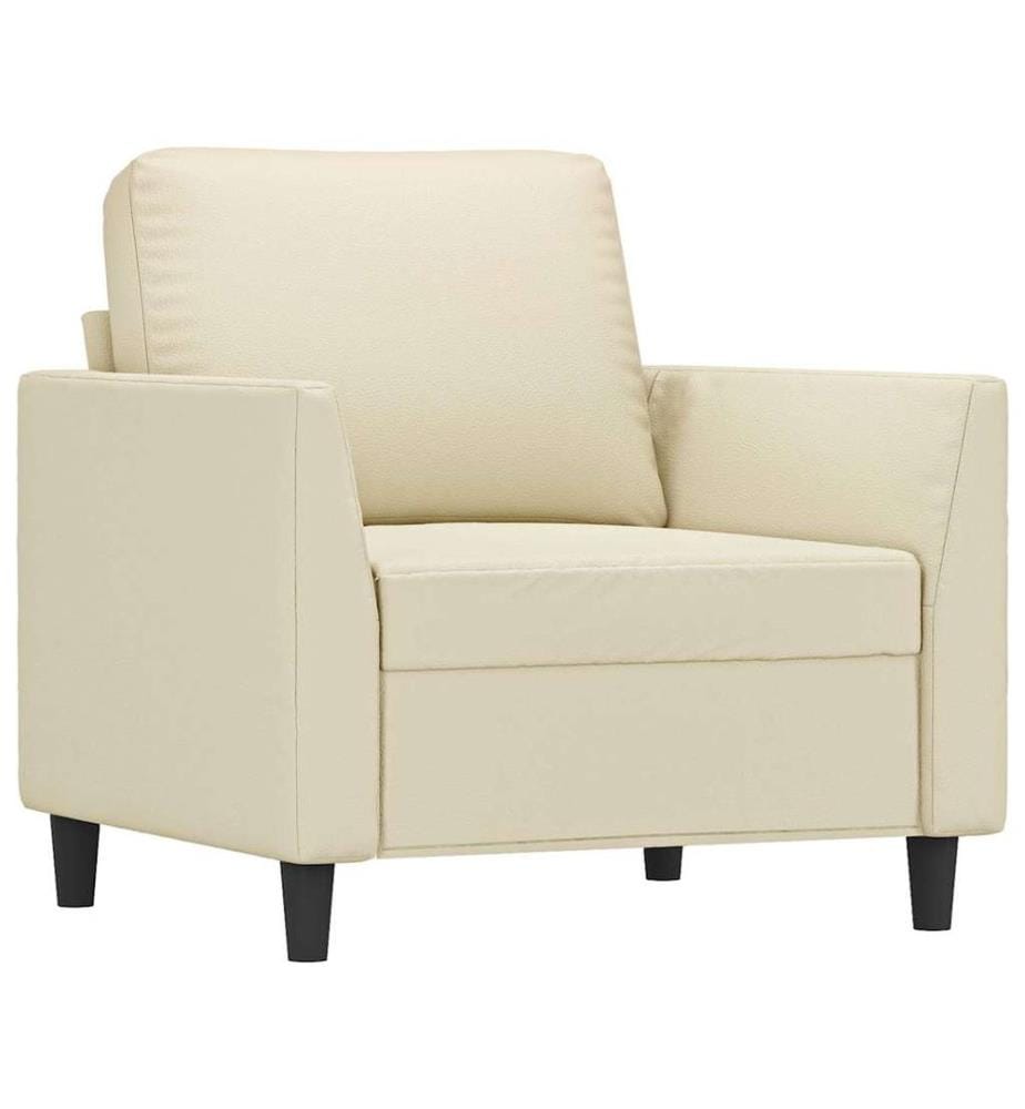 Sessel Creme 60 cm Kunstleder
