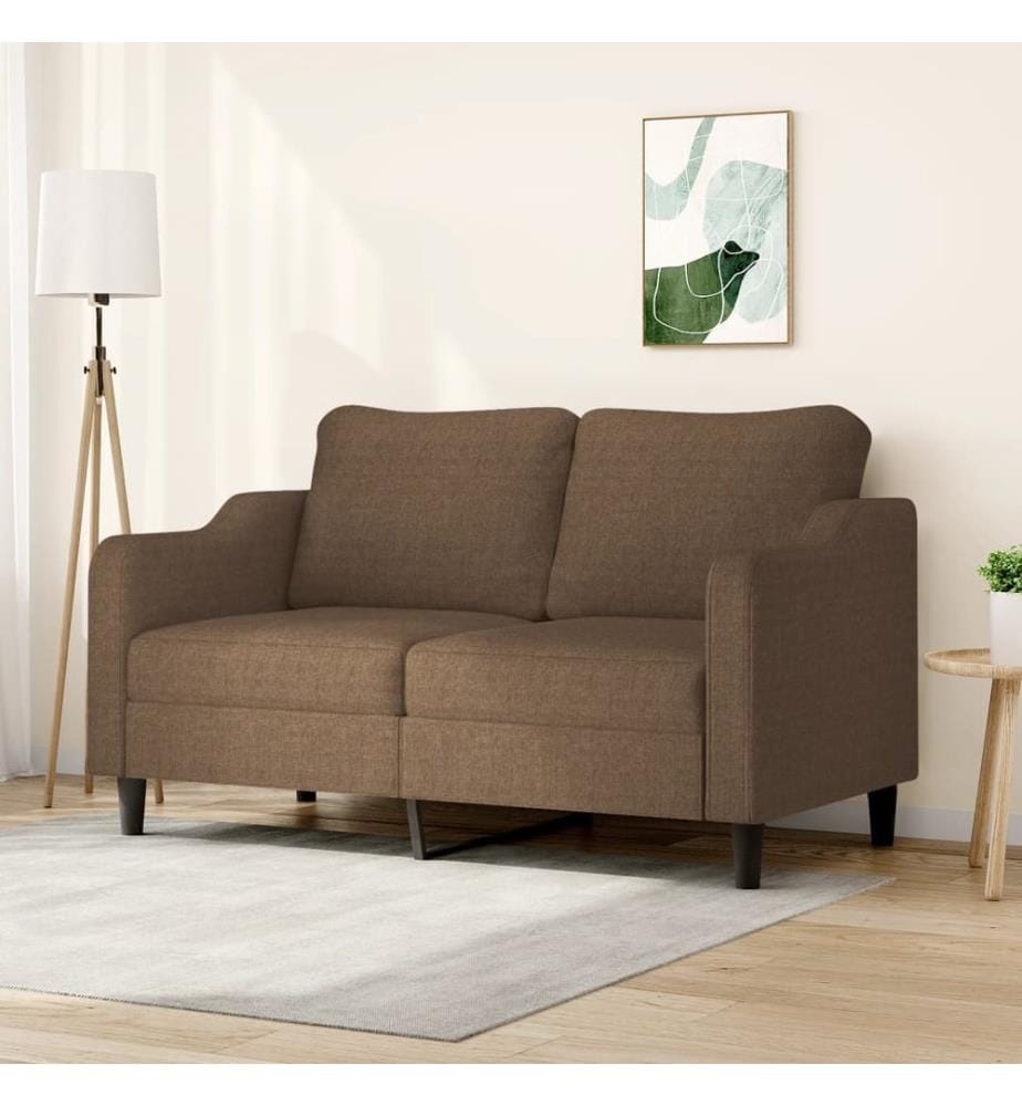 2-Sitzer-Sofa Braun 140 cm Stoff