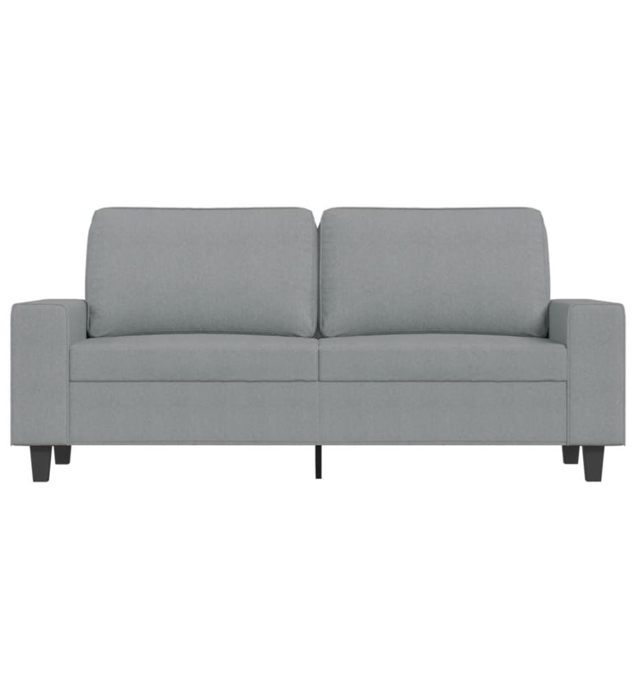 2-Sitzer-Sofa Hellgrau 140 cm Stoff
