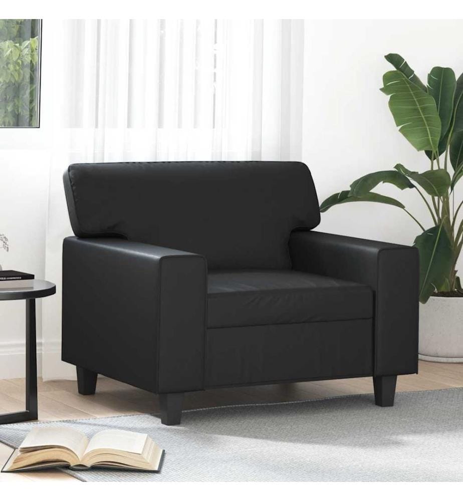 Sessel Schwarz 60 cm Kunstleder
