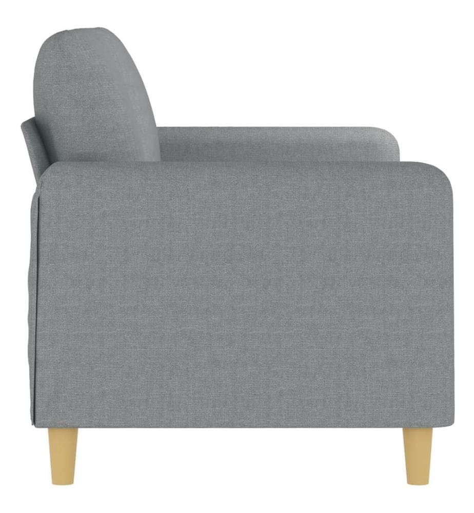 2-Sitzer-Sofa Hellgrau 140 cm Stoff