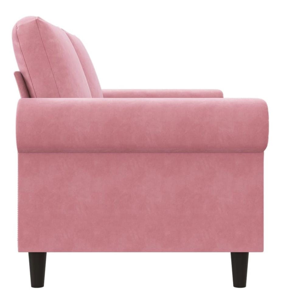 2-Sitzer-Sofa Rosa 140 cm Samt