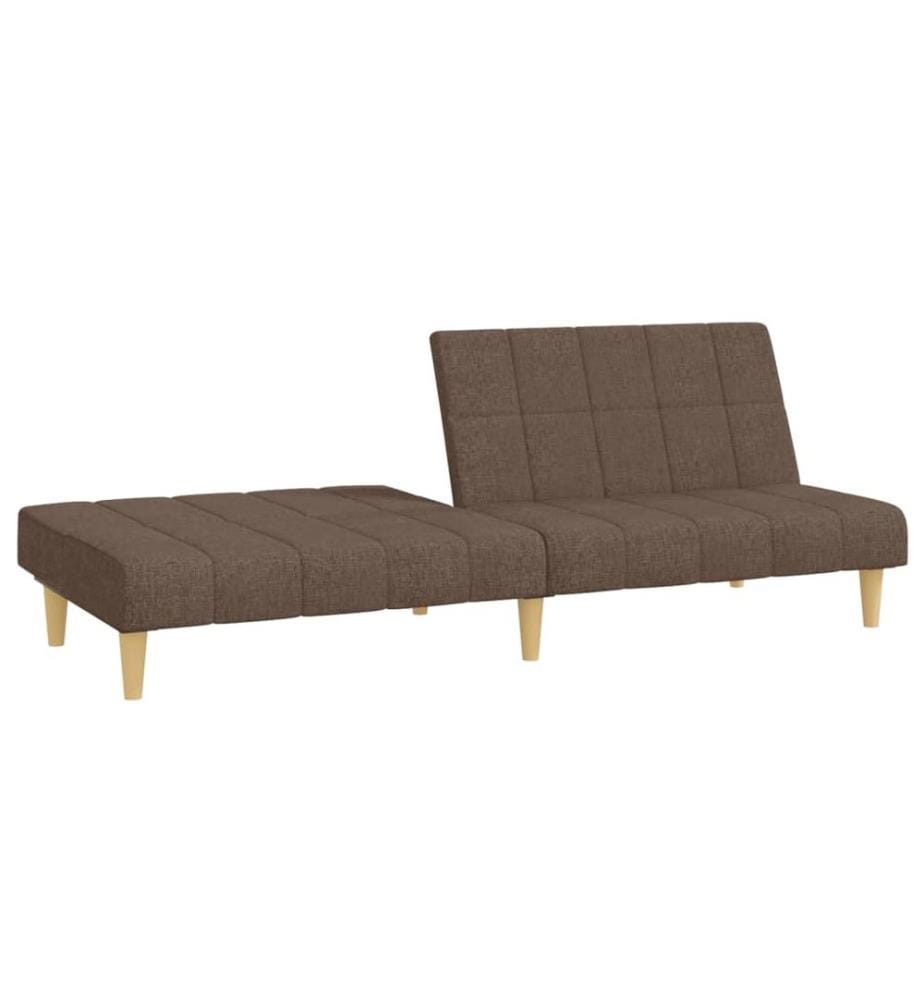 Schlafsofa 2-Sitzer Taupe Stoff