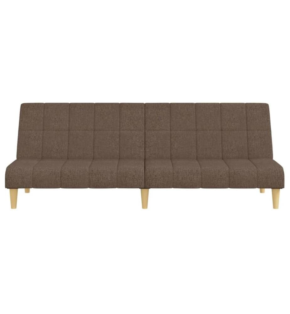 Schlafsofa 2-Sitzer Taupe Stoff