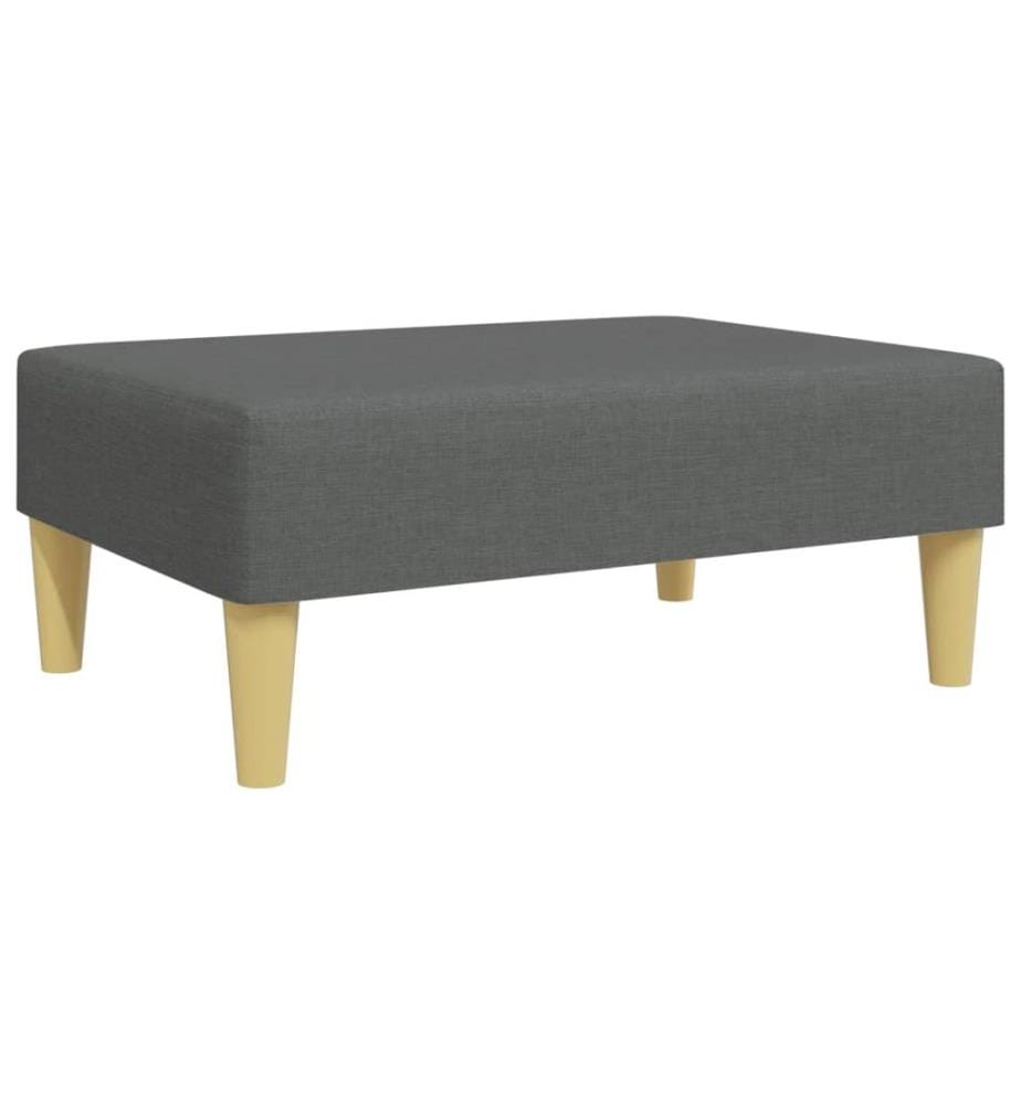 Fusshocker Dunkelgrau 77x55x31 cm Stoff