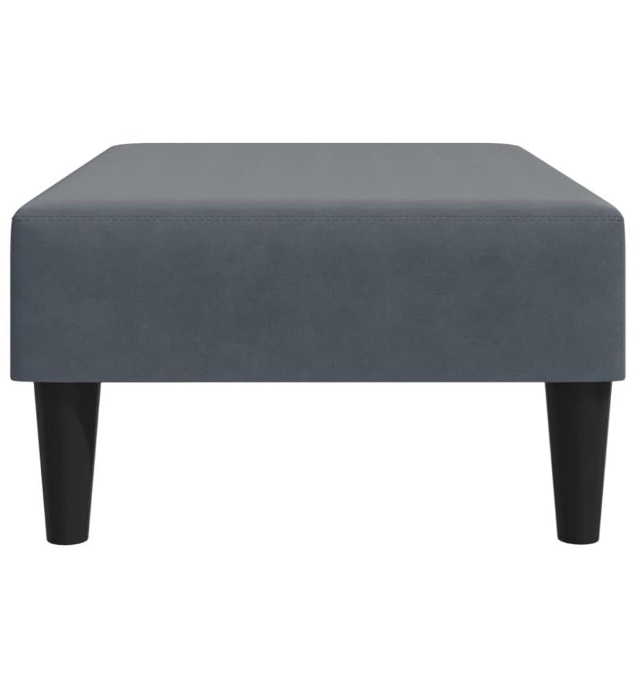 Fusshocker Dunkelgrau 77x55x31 cm Samt