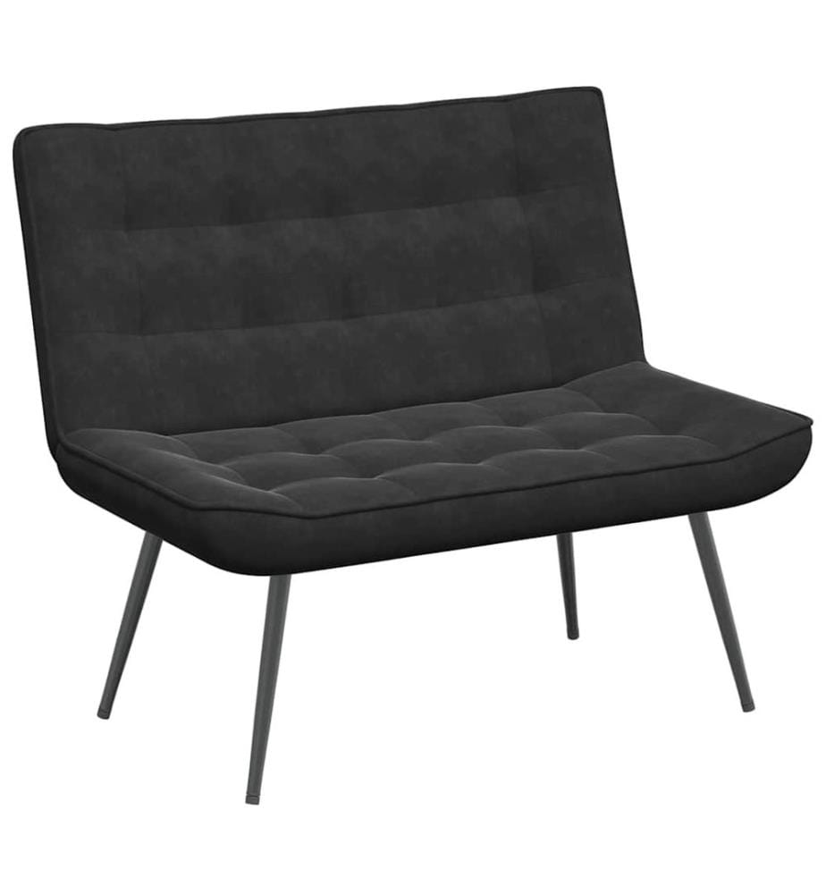 Sitzbank Schwarz 110x74x84 cm Samt