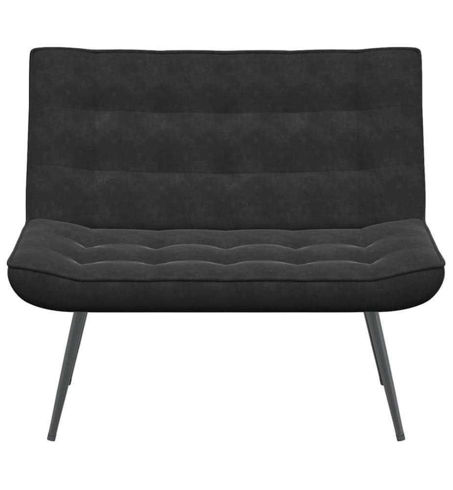 Sitzbank Schwarz 110x74x84 cm Samt