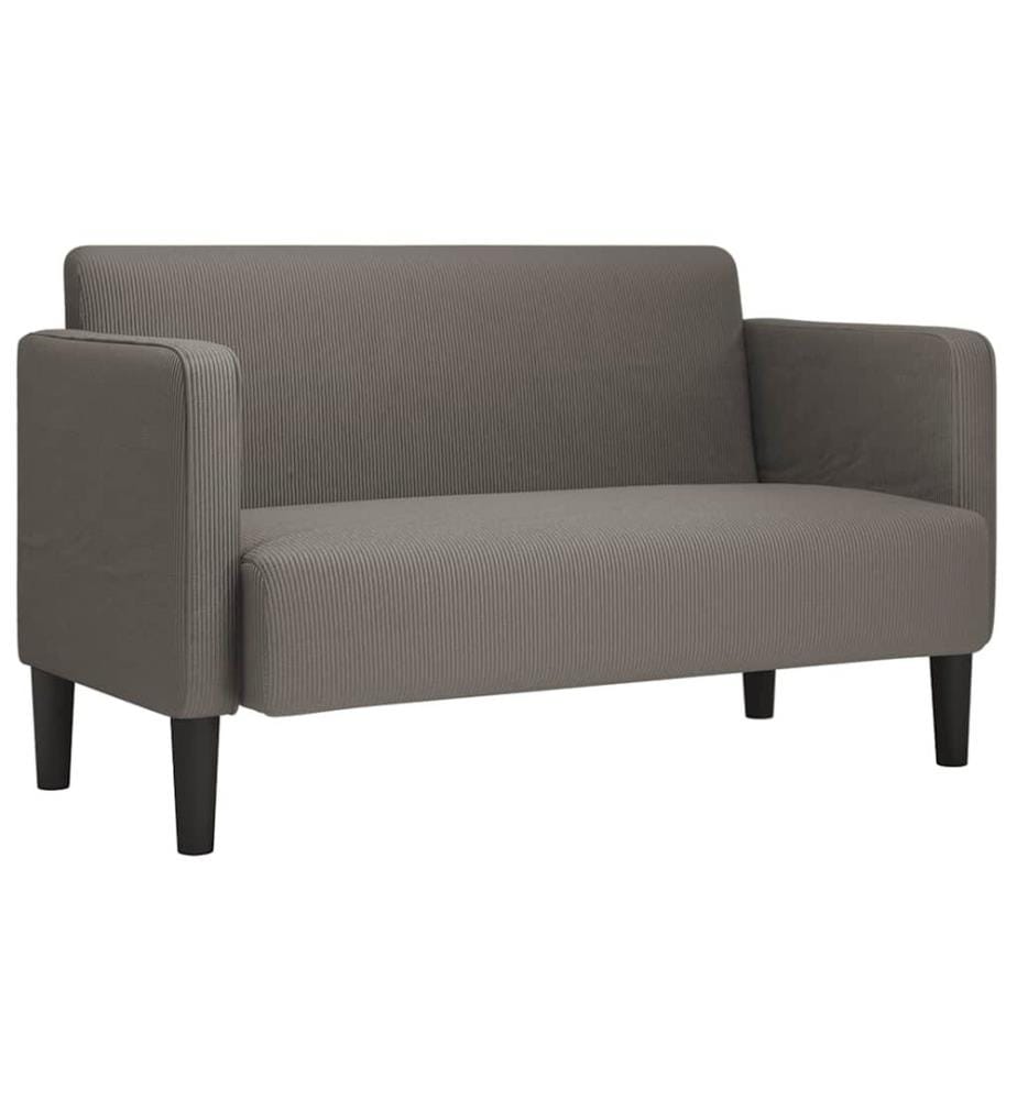 Zweisitzer-Sofa Hellgrau 109 cm Cordstoff