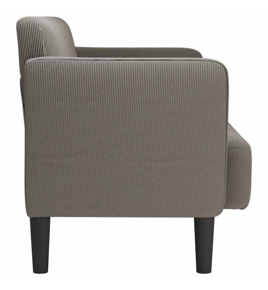 Zweisitzer-Sofa Hellgrau 109 cm Cordstoff