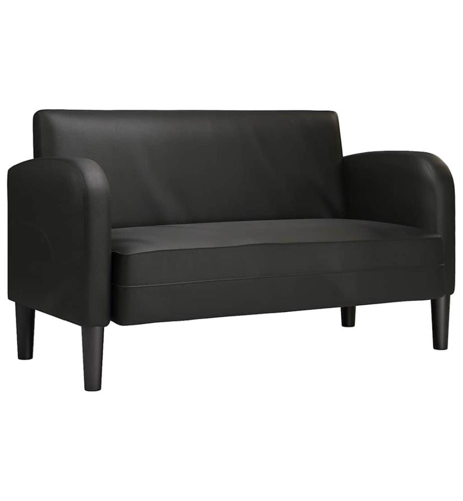 Zweisitzer-Sofa Schwarz 110 cm Kunstleder
