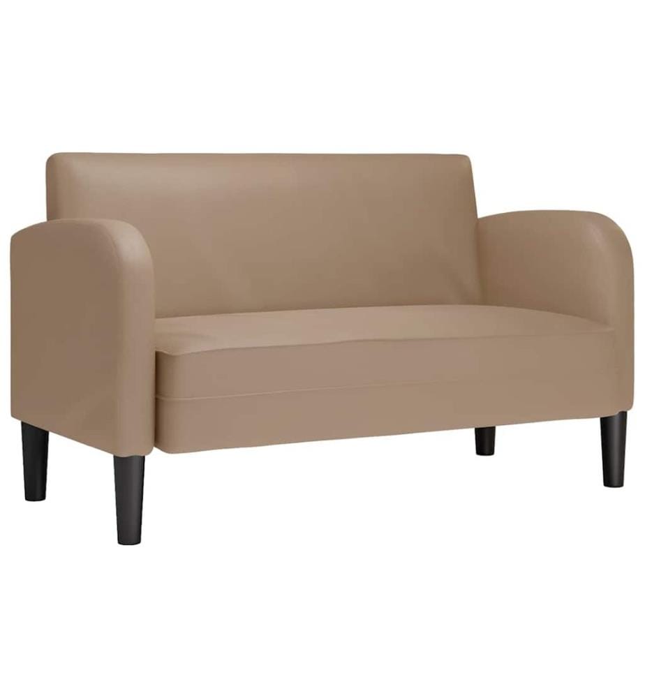 Zweisitzer-Sofa Cappuccino-Braun 110 cm Kunstleder