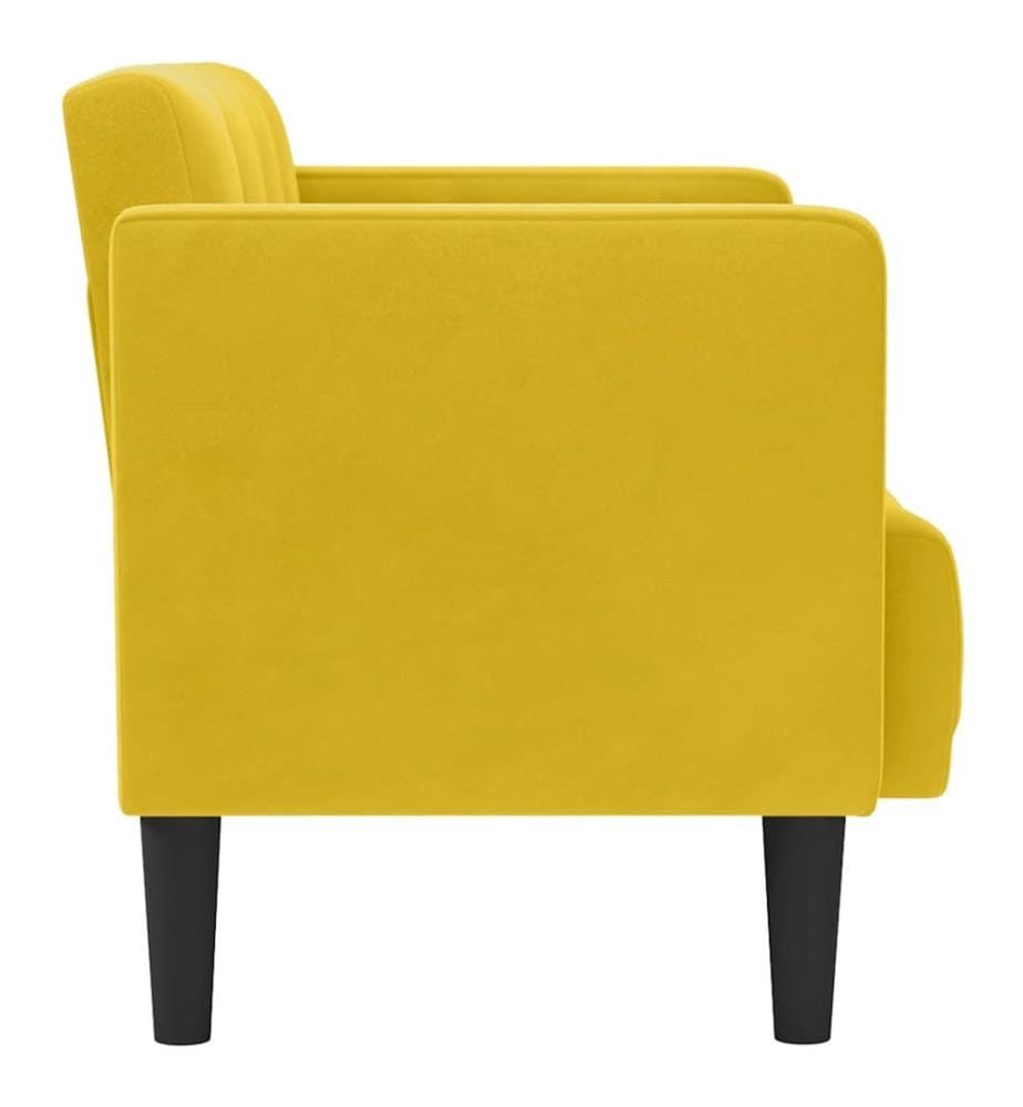 Zweisitzer-Sofa Gelb 111 cm Samt