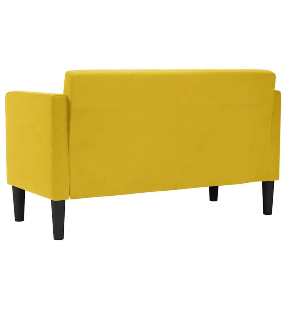 Zweisitzer-Sofa Gelb 111 cm Samt