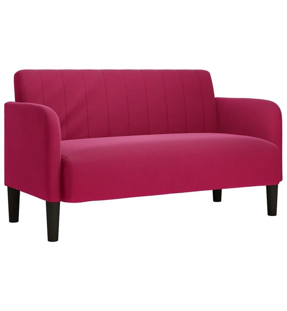 Zweisitzer-Sofa Weinrot 109 cm Samt