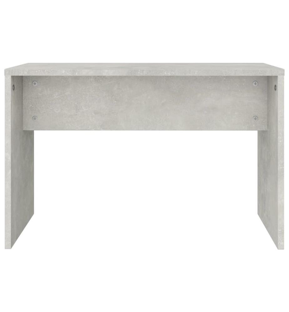Tabouret de toilette Gris béton 70x35x45 cm Bois d'ingénierie