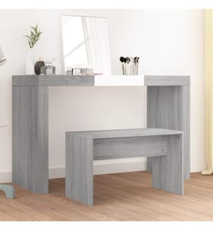 Schminkhocker Grau Sonoma 70x35x45 cm Holzwerkstoff