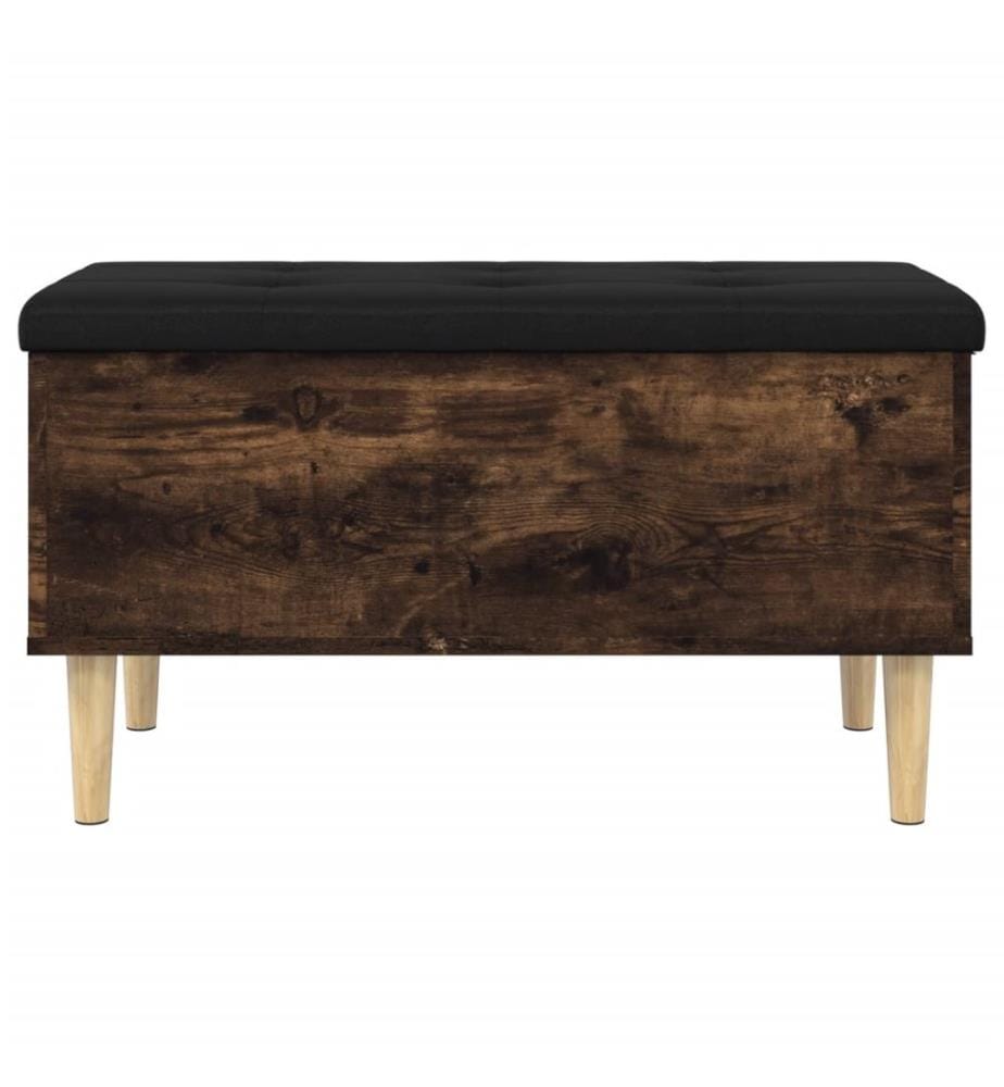 Sitzbank mit Stauraum Räuchereiche 82x42x46 cm Holzwerkstoff