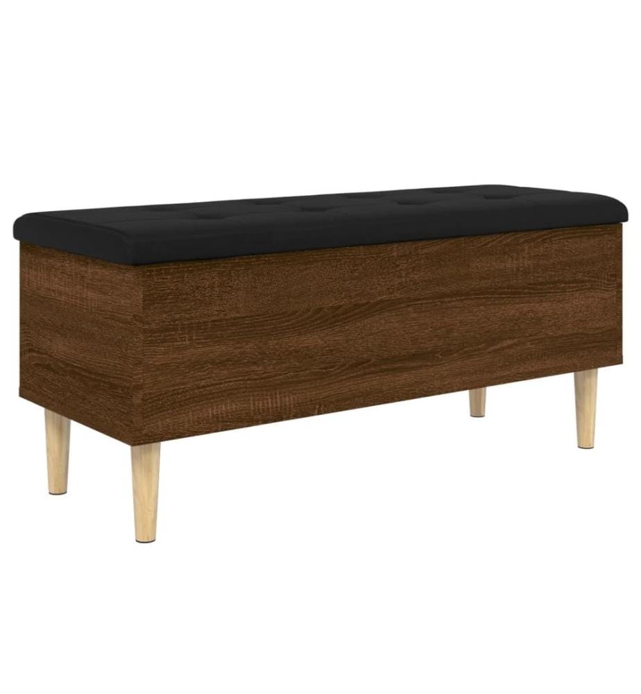 Sitzbank mit Stauraum Braun Eichen-Optik 102x42x46 cm