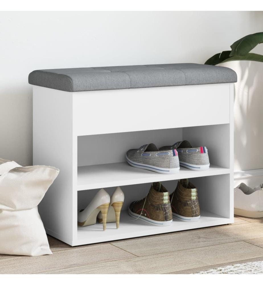 Schuhbank Weiss 62 x 32 x 50 cm Holzwerkstoff