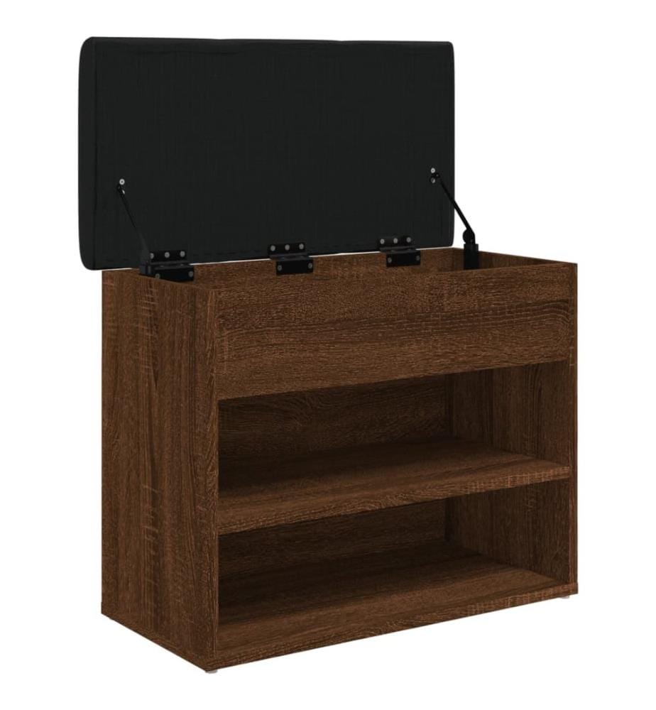 Schuhbank Braun Eichen-Optik 62x32x50 cm Holzwerkstoff