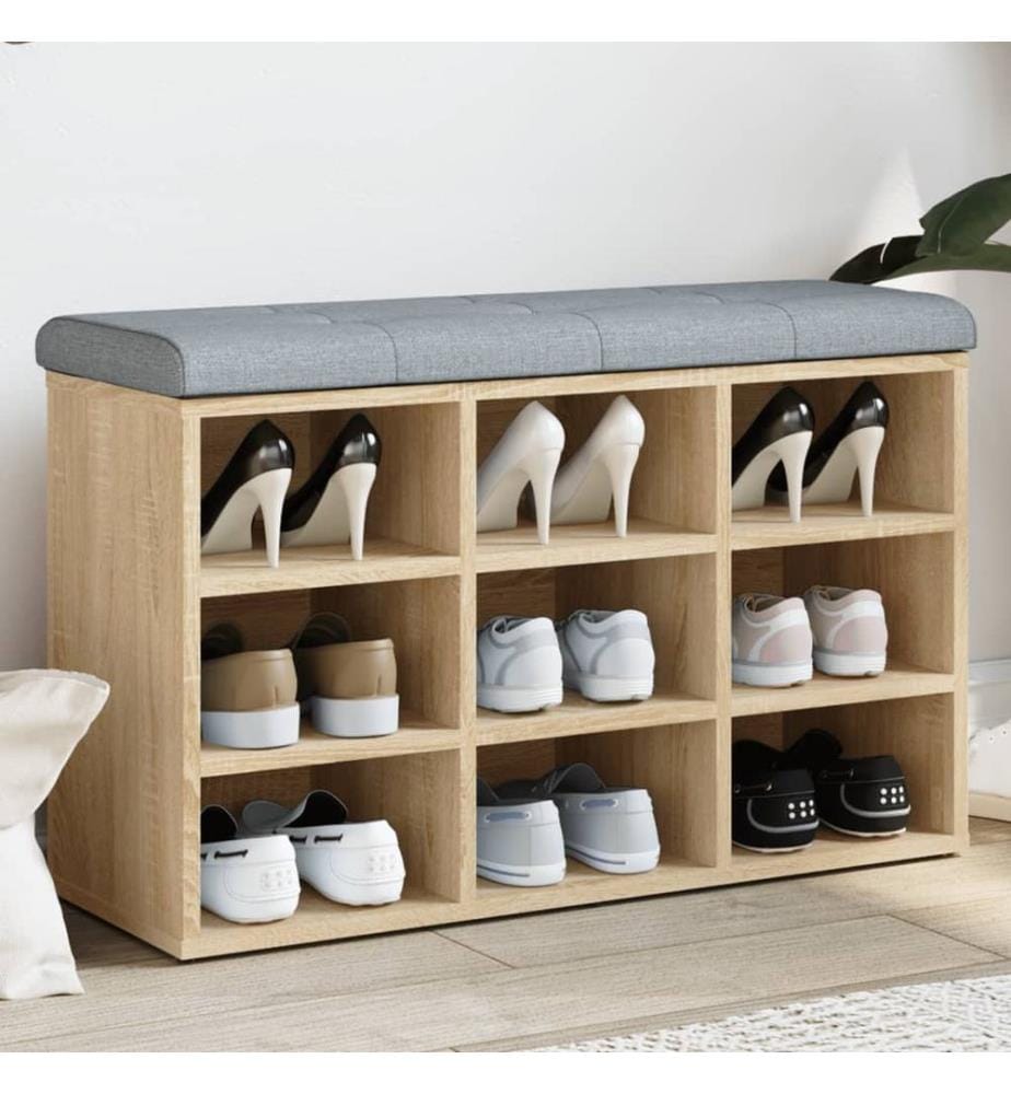 Schuhbank Sonoma-Eiche 82 x 32 x 50 cm Holzwerkstoff