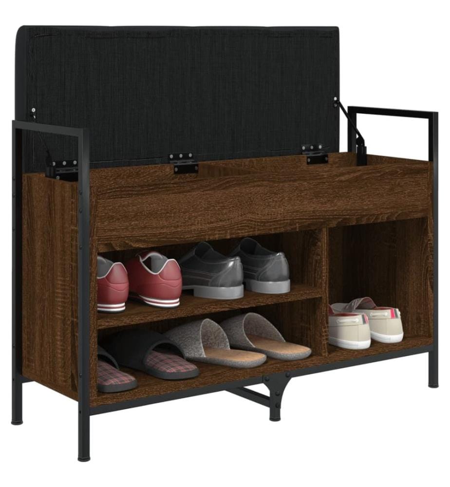 Schuhbank Braun Eichen-Optik 85,5x32x57,5 cm Holzwerkstoff