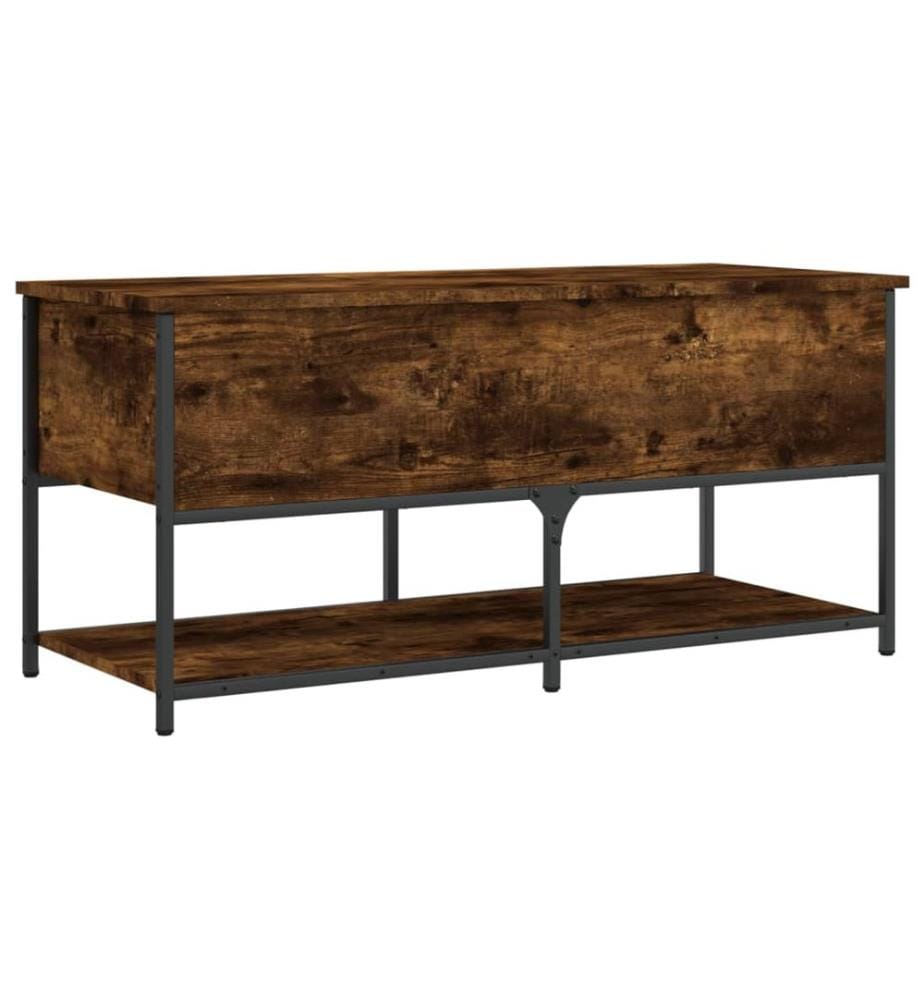 Sitzbank mit Stauraum Räuchereiche 100x42,5x47 cm Holzwerkstoff
