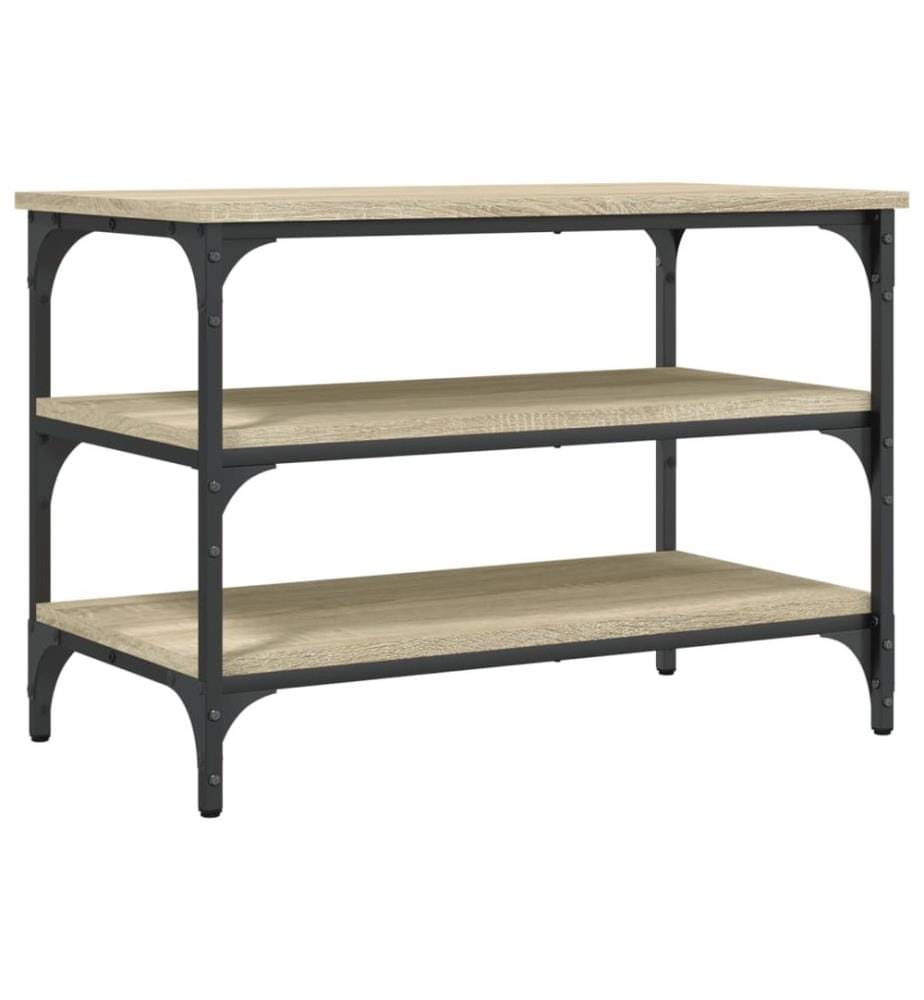 Banc à chaussures chêne sonoma 70x38,5x49 cm bois d'ingénierie