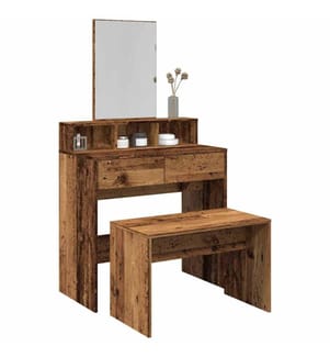 Schminkhocker Altholz-Optik 70x35x45 cm Holzwerkstoff