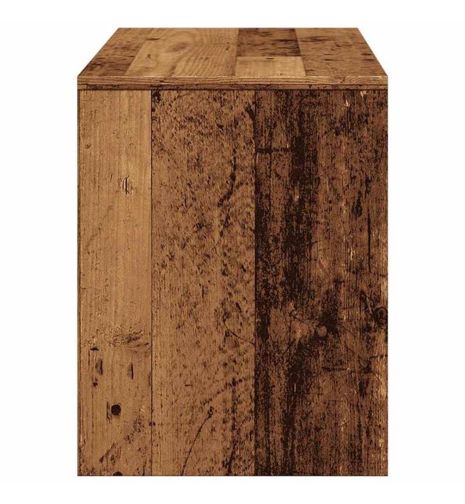 Schminkhocker Altholz-Optik 70x35x45 cm Holzwerkstoff