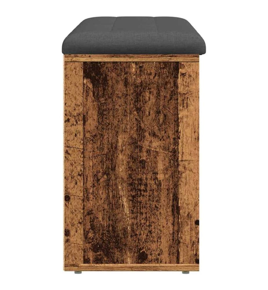 Banc à chaussures vieux bois 102x32x50 cm bois d'ingénierie