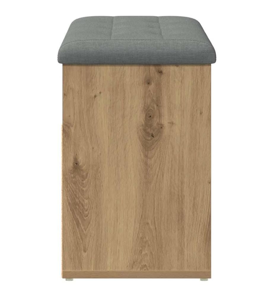 Banc à chaussures chêne artisanal 82x32x45,5 cm bois ingénierie