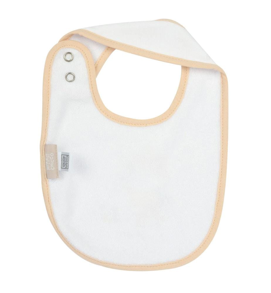 Chicco Bib with Pacifier Clip - White and Yellow | DeinDeal