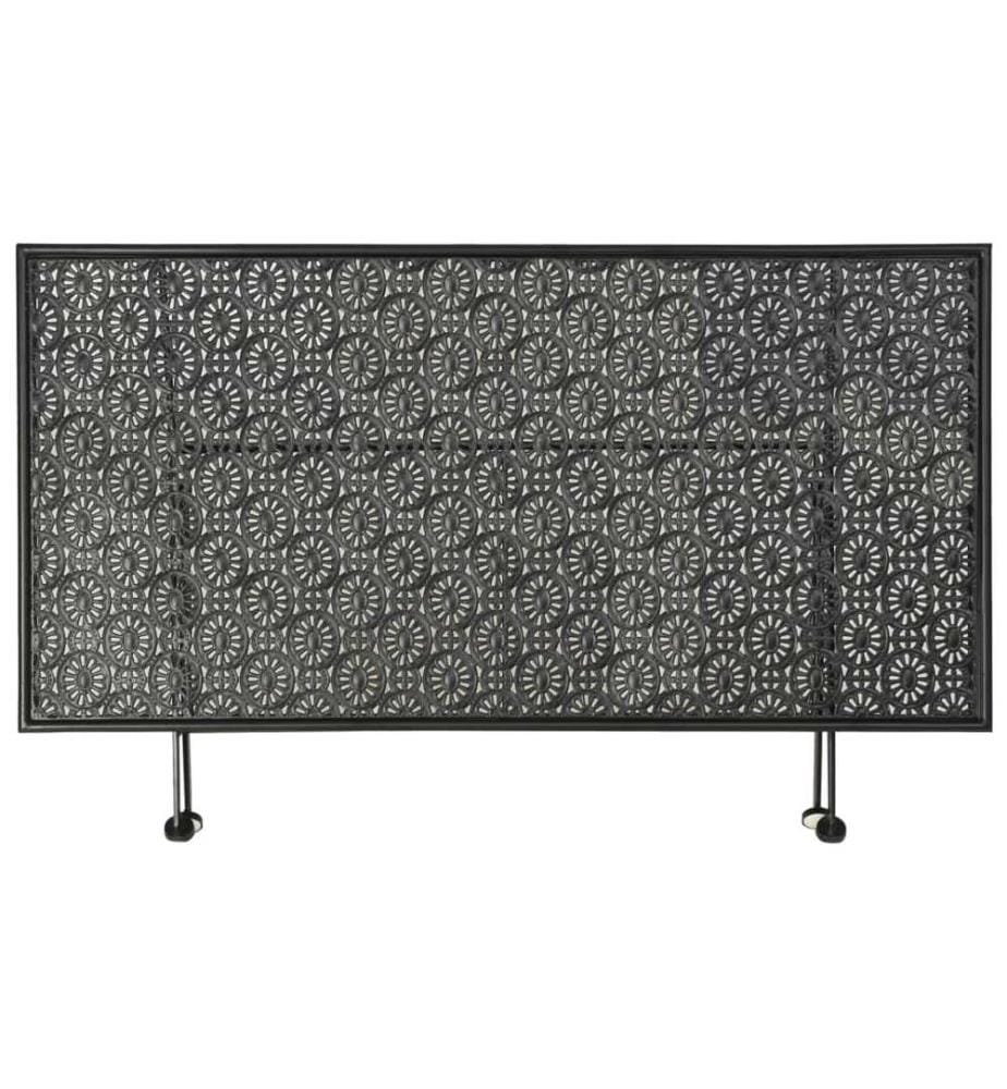 Table basse pliante Style vintage Métal 100x50x45 cm Noir