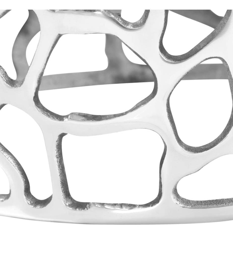 Table basse Aluminium moulé 70x30 cm Argenté