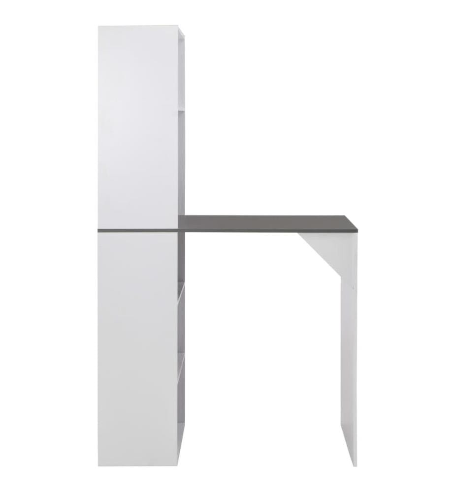 Bartisch mit Schrank Weiss 115x59x200 cm