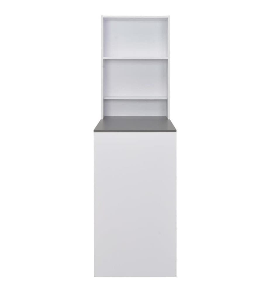 Bartisch mit Schrank Weiss 115x59x200 cm