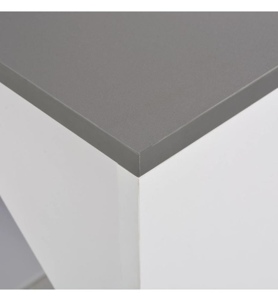 Bartisch mit Schrank Weiss 115x59x200 cm