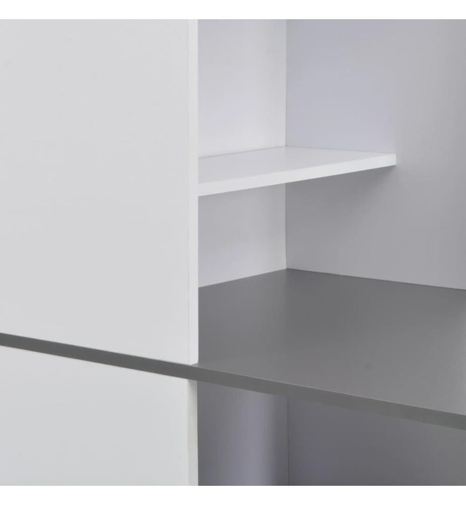 Bartisch mit Schrank Weiss 115x59x200 cm