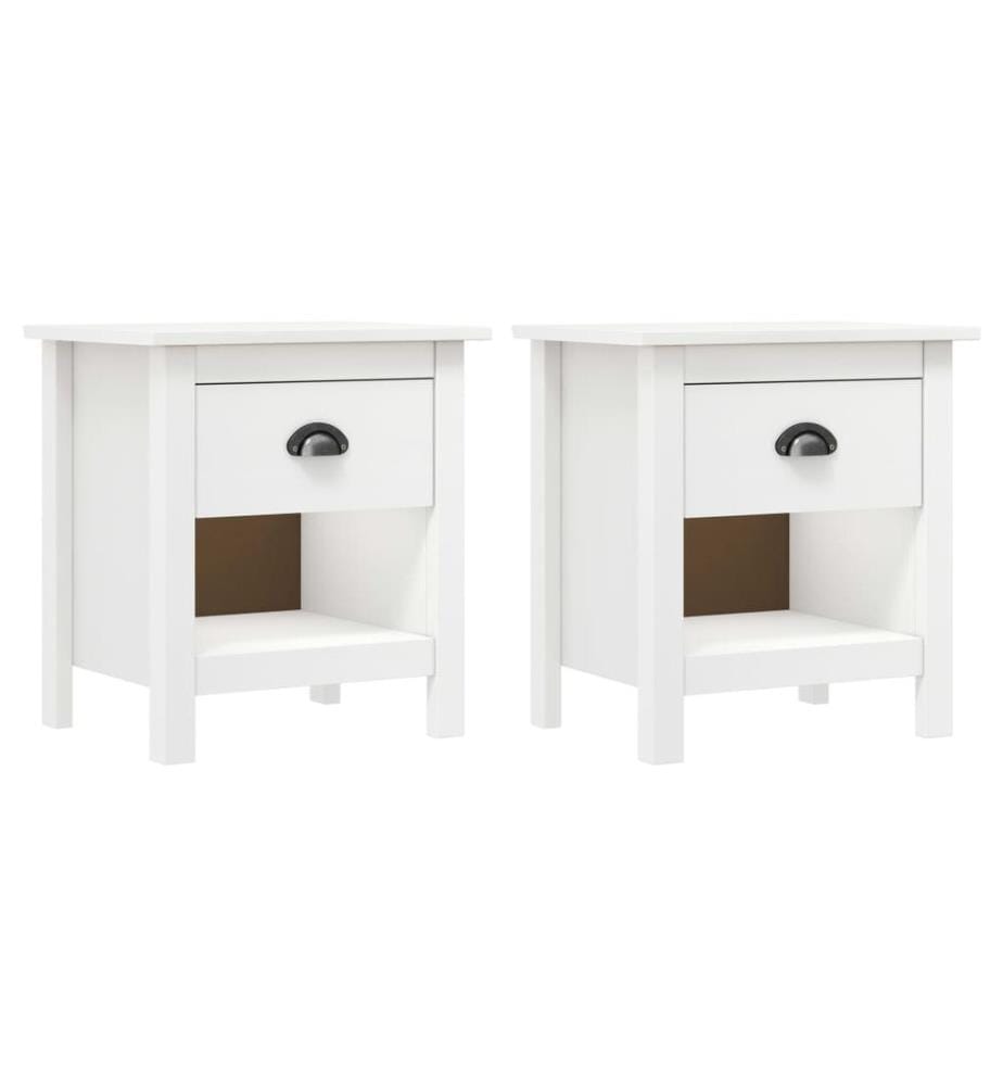 Tables de chevet 2 pcs Hill 46x35x49,5 cm Bois de pin solide