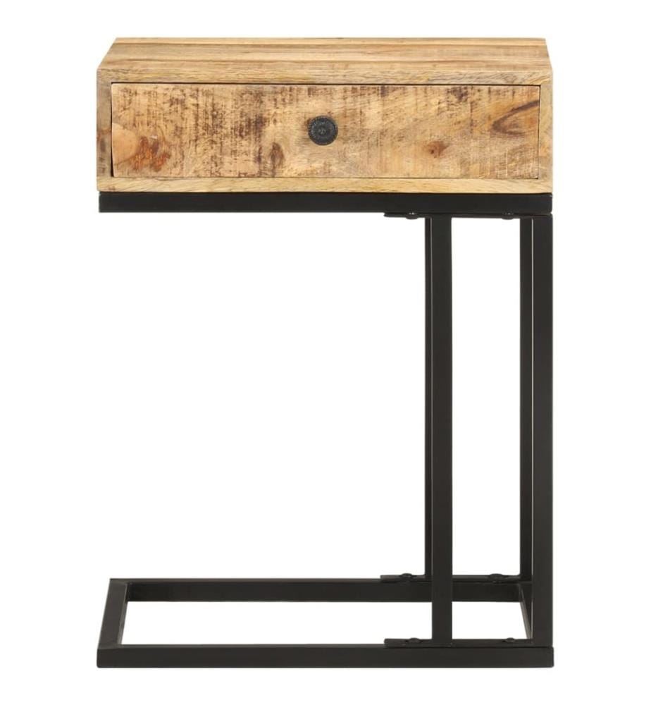 Table d'appoint en forme d'U 45x30x61cm Bois de manguier massif