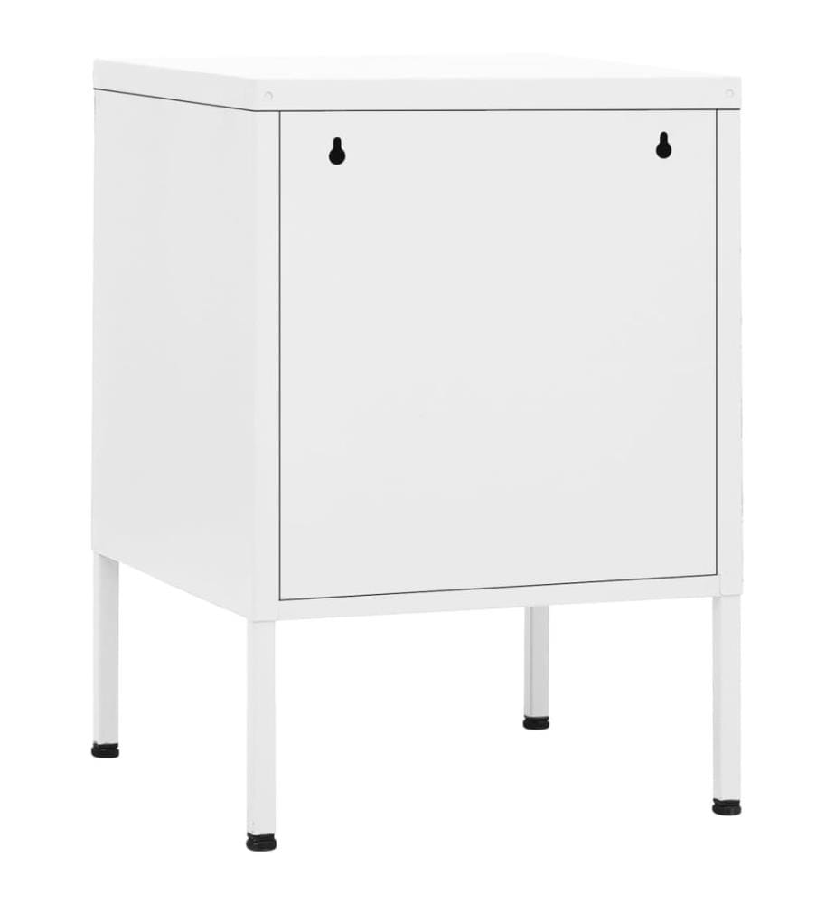 Nachttische 2 Stk. Weiss 35x35x51 cm Stahl